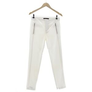 Zara Basic Collection White Skinny Pants Zipper Detail XS